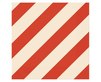 #ZSE_GD Serwetki pap. Paski (czerwony-beżowy) 33x33 cm, 20 szt.