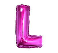 #BFK Balon foliowy "Litera L", różowa, 35 cm KK