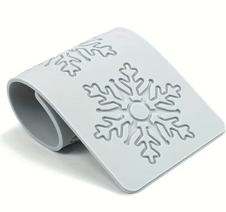 Silikonowa mata do koronek jadalnych dekoracje na tort musowy monoporcje PŁATKI ŚNIEGU