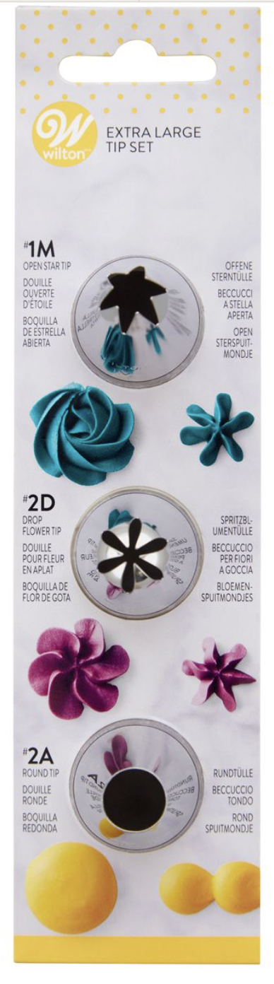 Zestaw tylek dekoratorskich Wilton 1M 2D 2A do dekorowania tortów i babeczek