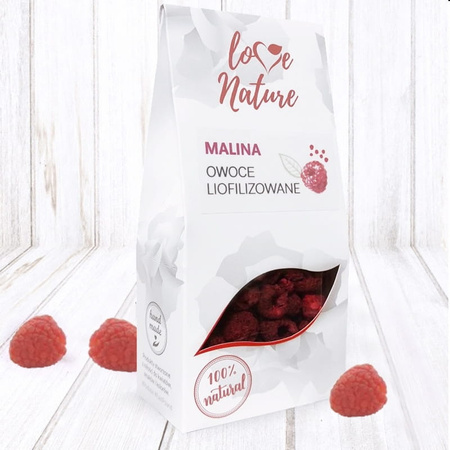 Owoce jadalne liofilizowane MALINA 20g Love Nature
