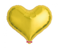 #BFK Balon Ibrex Hel, serce Jelly 18", Metallic Gold, 5 szt.