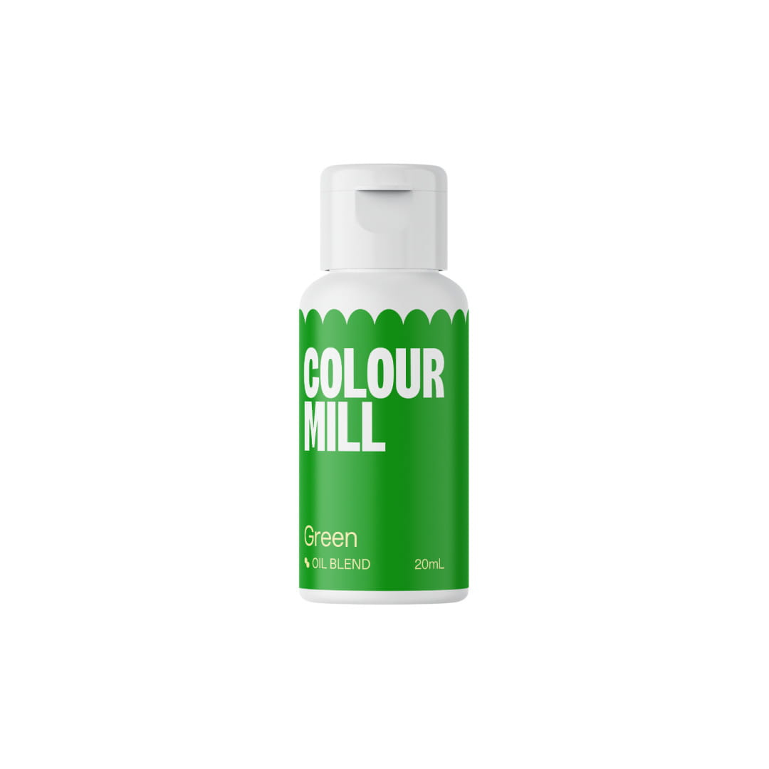 Barwnik olejowy do mas tłustych Green Zielony 20 ml Colour Mill - buteleczka z barwnikiem