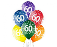#BL Balony D11 60th Birthday, 1c/5s, 6 szt.