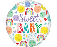 #BFK Balon foliowy 18" Sweet Baby Icons, zapakowany