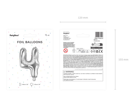 Balon foliowy Litera ''X'', 35cm, złoty