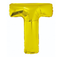 #BFK Balon foliowy "Litera T", złota, 89 cm KK