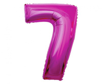 #BFC Balon foliowy "Cyfra 7", różowa, 92 cm KK
