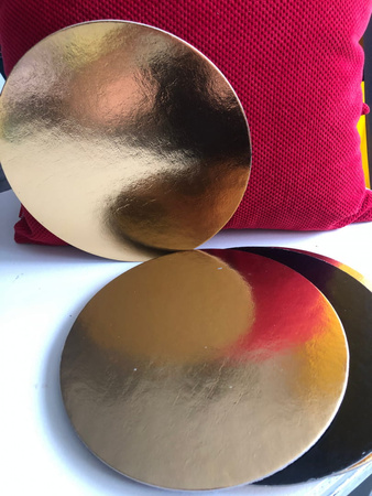 Podkładka pod tort dwustronna ZŁOTO - CZARNA Ø 20 cm 10 szt. GRUBY!