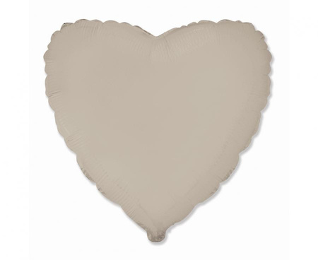 #BFK Balon foliowy 18" FX - Serce (matowe Creamy Late), niepakowany