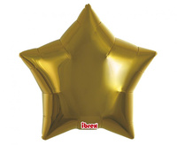 #BFK Balon Ibrex Hel, gwiazda 15", Premium Metallic Gold, 5 szt.