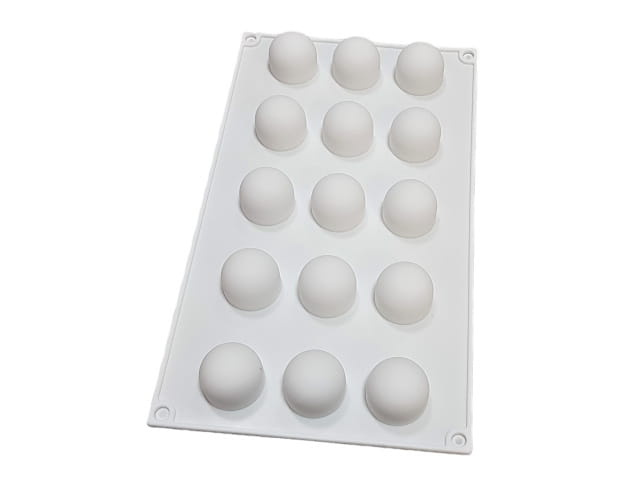 Przykładowe zastosowanie formy silikonowej KULE w deserach monoporcjach