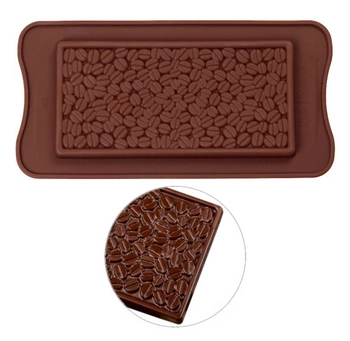 Forma silikonowa do czekolady wzór: ZIARNA KAWY 21,5x10,5 cm