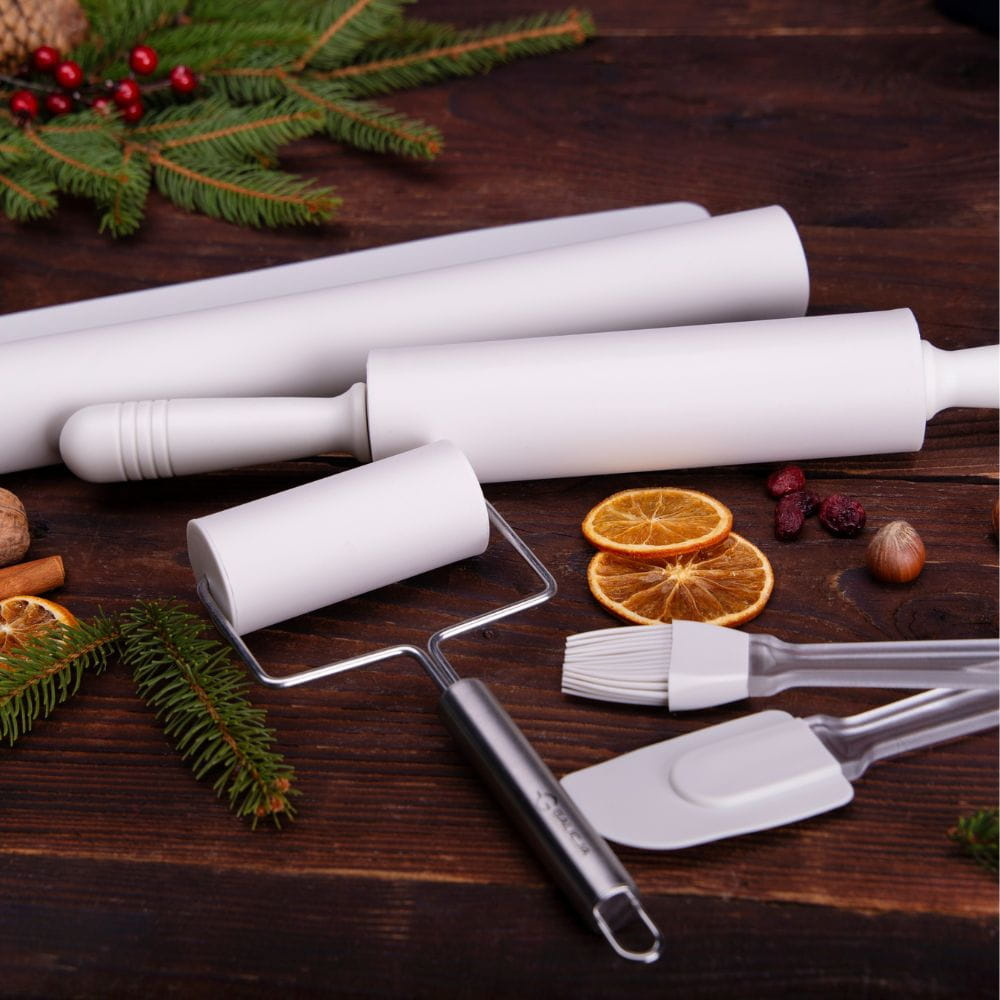 Wałek silikonowy do ciasta 43,5 cm – kremowy Galicja w kuchennym otoczeniu