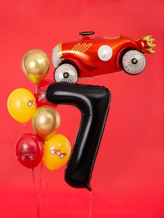 Balon foliowy Cyfra ''7'', 86cm, czarny Party Deco