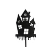 Topper STRAAASZNY DOM  czarny + świeconce okienka Halloween