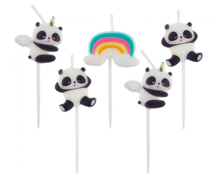 #SU Świeczki pikery Panda, 5 szt. KK