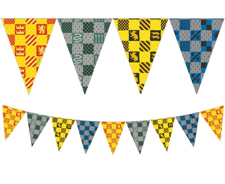 #DEBA Banner Harry Potter Hogwarts Houses, flagi (papier FSC)