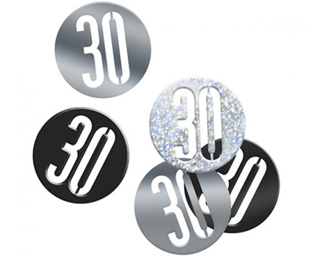 #DEKO Konfetti Glitz 30, czarno-srebrny miks, 14,1 g