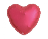 #BFK Balon Ibrex Hel, serce 18", Metallic Red, 5 szt.
