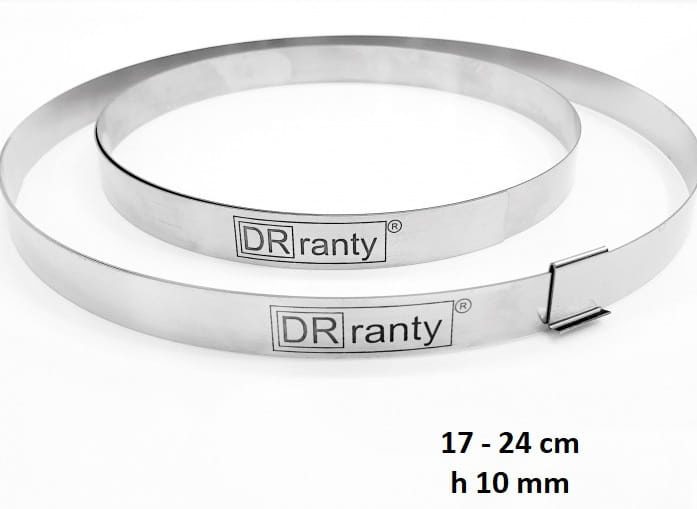 Niski rant do żelki 17-24 cm h10 mm – detal pokazujący wysokość 10 mm