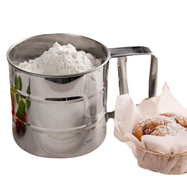 Przesiewacz kuchenny do mąki i cukru pudru 10 cm Galicja - widok ogólny