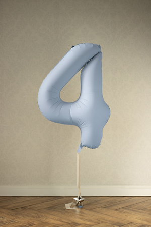 Balon foliowy Cyfra '6', 86cm, mocca