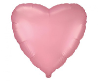 #BFK Balon foliowy 18" FX - Serce (satynowy pastel jasnoróżowy), pakowany