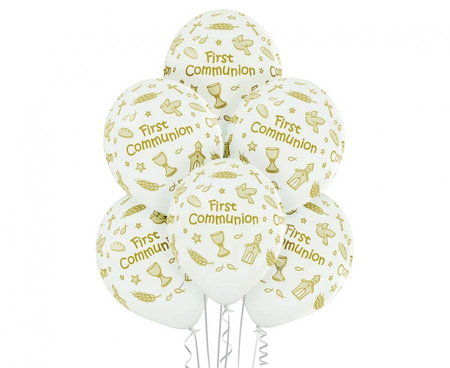 #BL Balony D11 First Communion 1C5S, 6 szt.