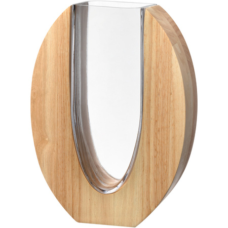 Wazon drewno/szkło 28cm LEGNO - Leonardo
