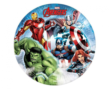 #ZTA Talerzyki papierowe Avengers Infinity Stones Next Generation Marvel,23 cm 8 szt. (papier FSC)