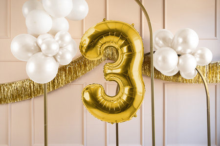 Balon foliowy Cyfra ''5'', 72cm, srebrny