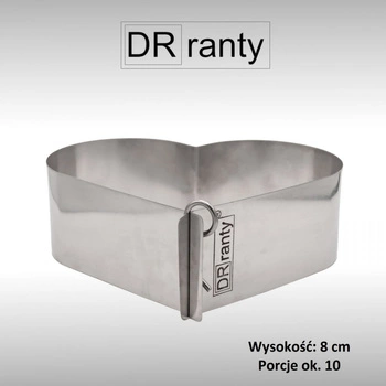 Rant cukierniczy SERCE 8cm na 10 porcji DR ranty