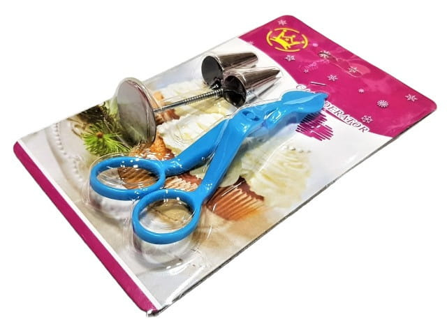 Gwóźdź do kwiatów maślanych i nożyczki do przenoszenia dekoracji