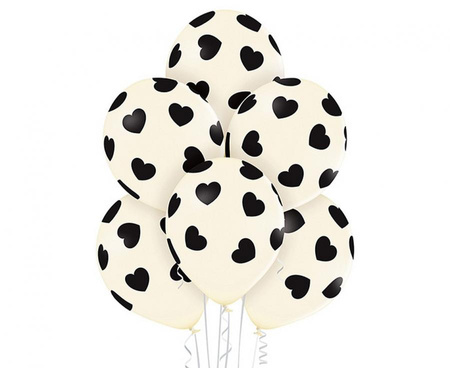 #BL Balony D11 Hearts Vanilla 1C5S, 6 szt.
