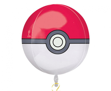 #BFK Balon foliowy ORBZ - Pokeball, 38 x 40 cm, zapakowany