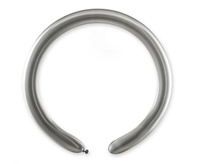 #BL Balony DB4 - Rurki włoskie shiny srebrne/ 100 szt.