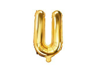Balon foliowy Litera U 35cm, Złota