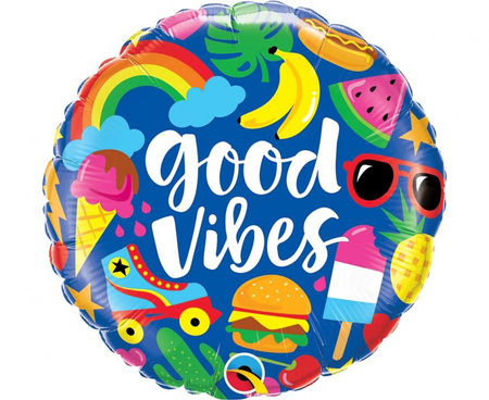 #BFK Balon foliowy 18 cali QL RND Good vibes KK