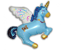 #BFK Balon foliowy 24" FX - Jednorożec magiczny (niebieski) KK, niepakowany