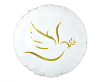 #BFK Balon foliowy Złoty gołąbek, okrągły 18 cali