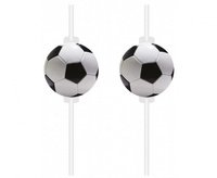 #ZSŁ Rurki (słomki) z medalionem " Football Party", 4 szt. KK