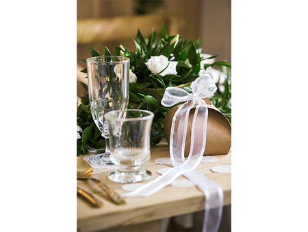 Tasiemka satynowa, kremowy, 38mm/25m (1 szt. / 25 mb.)