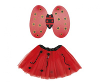 #STDZ Zestaw dla dzieci  Biedronka, deluxe (skrzydła, tutu) KK