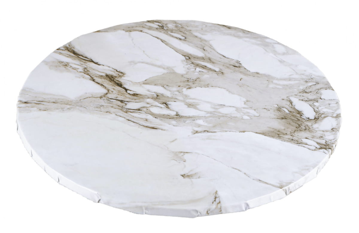 Podkład pod tort MARMUR JASNY śr. 25 h Julita – okrągły podkład cukierniczy w jasny marmur