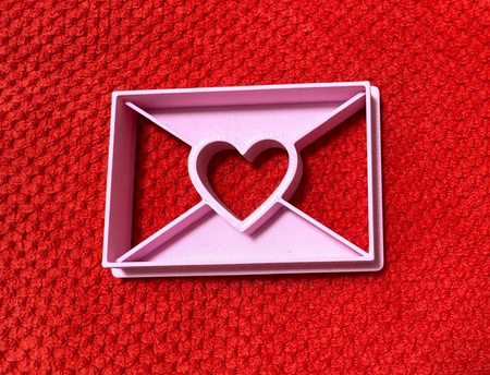 Foremka do tworzenia dekoracji KOPERTA Z WALENTYNKĄ WZ.I KicCake