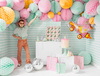 Balony 30cm, Kropki, Pastel Baby Blue (1 op. / 50 szt.)
