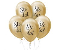 #BL Balony Beauty&Charm Sto Lat, platynowe j. złote, 12"/ 5 szt.