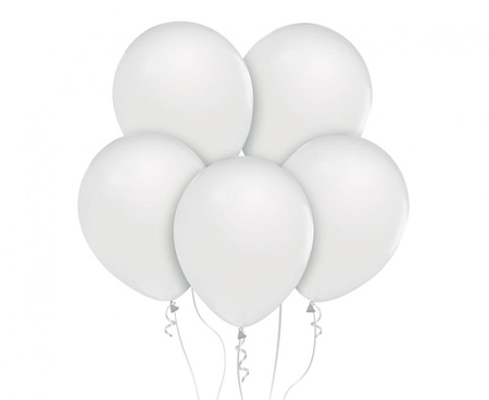 #BL Balony Beauty&Charm, metaliki białe 12"/ 50 szt.