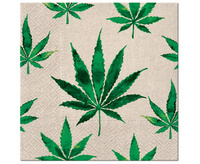 #ZSE Serwetki papierowe We Care Marihuana 33x33 cm/ 20 szt.